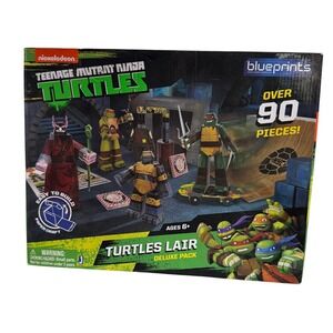 TMNT Turtles Lair Deluxe Pack Blueprints Paper Craft 90+ Pcs Nickelodeon 2014